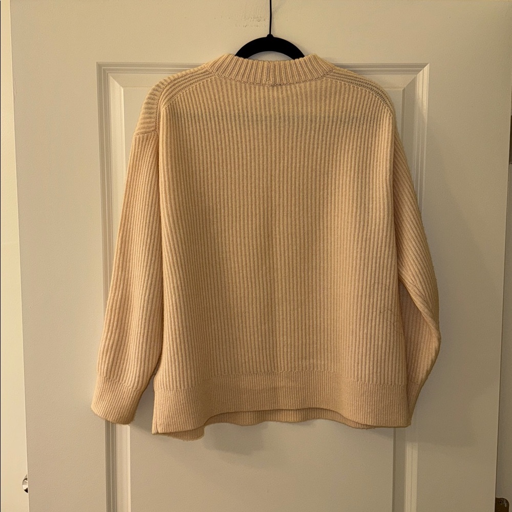 J. Crew Ribbed Cashmere Oversized Sweater - Picture 3 of 5